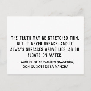 Truth Never Breaks Quote Postcard