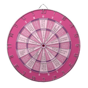 Truth or Dare (no kissing) Pink Dartboard