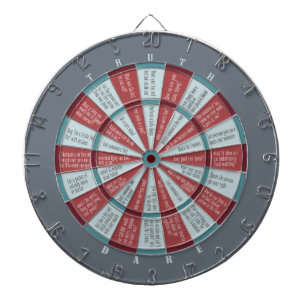 Truth or Dare (no kissing) Slate Rust Dartboard