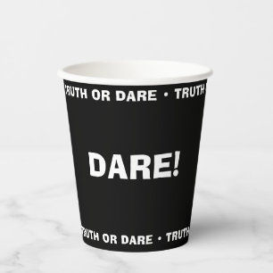 Truth or Dare Party Game DARE Black Beer Pong Paper Cups