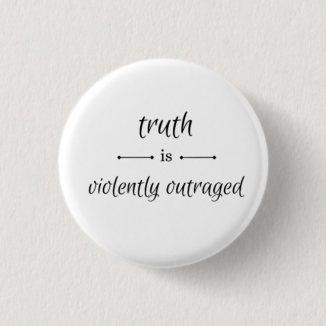 Truth or lie? 3 cm round badge (Front)