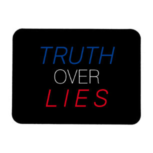 "Truth over Lies" blue white red black - Magnet