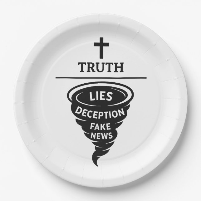 Truth over lies paper plate (Front)