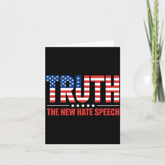 Truth The New Hate Speech Litical Correctness Usa  Card (Front)
