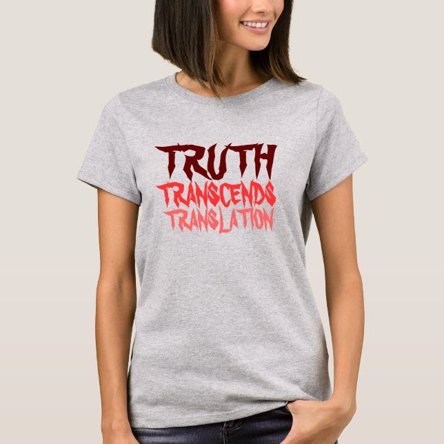 TRUTH TRANSCENDS RED TODDLER RAGLAN T-Shirt (Front)