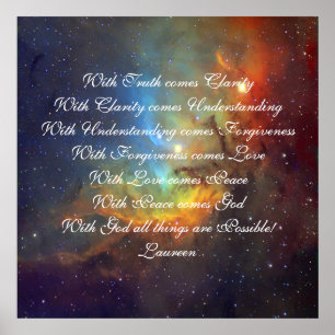 Truth, understanding love and God Poster