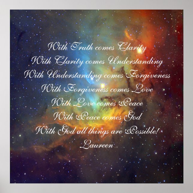 Truth, understanding love and God Poster (Front)