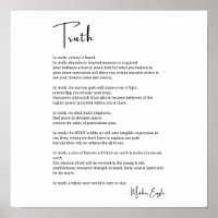 Truth victory courage poem poster wall art poetry