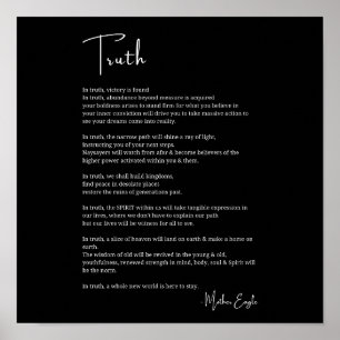 Truth victory courage poem poster wall art Poster
