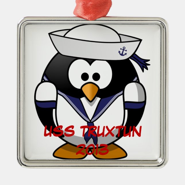 TRUXTUN BABY PENGUIN METAL TREE DECORATION (Front)