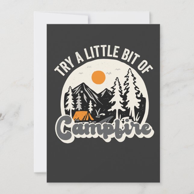 Try a little bit of Campfire Funny Outdoors Hiking Invitation (Front)