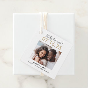 Try Again EDITABLE COLOR Save The Date Favour Tag