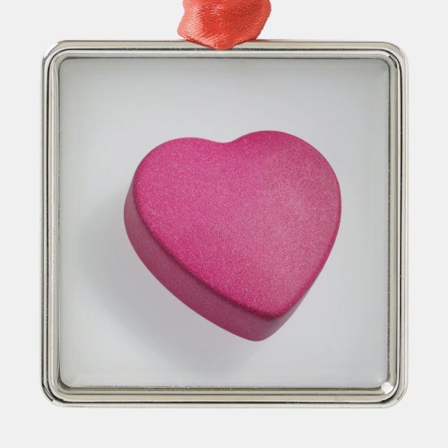 Try again heart candy metal ornament (Front)