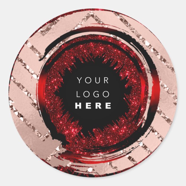 Try Me Logo Rose Burgundy Tester Sample Container Classic Round Sticker (Front)