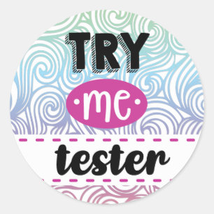 Try Me tester label