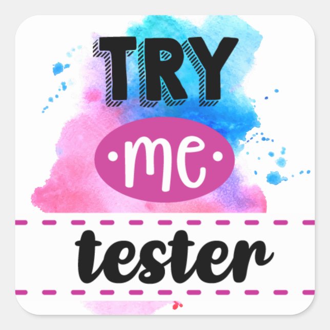 Try Me tester label (Front)