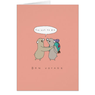 Try Not To Die | Funny Bon Voyage Card