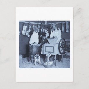 Try Our Sausages! You Get What You See Us Make Postcard