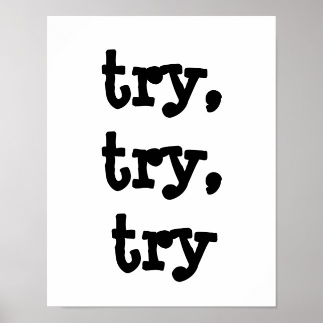 try, try, try poster (Front)