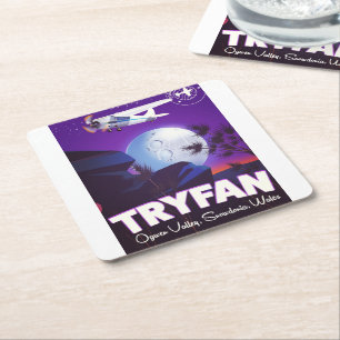 Tryfan,Ogwen Valley, Snowdonia, Wales Square Paper Coaster