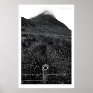 Tryfyn Mountain Print Snowdonia National Park B&W