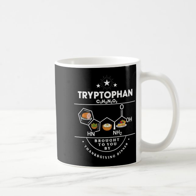 Tryptophan Brought To You By Thanksgiving Dinner  Coffee Mug (Right)