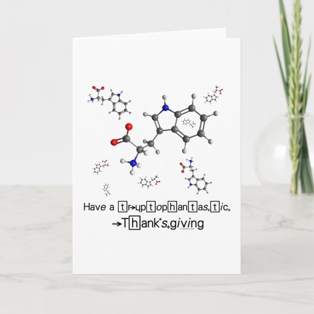 Tryptophan Molecule Holiday Card (Front)