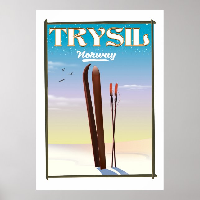 Trysil Norway , Norway ski travel poster (Front)
