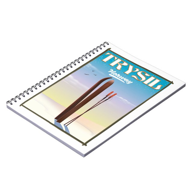 Trysil Norway , Norway ski travel poster Notebook (Left Side)