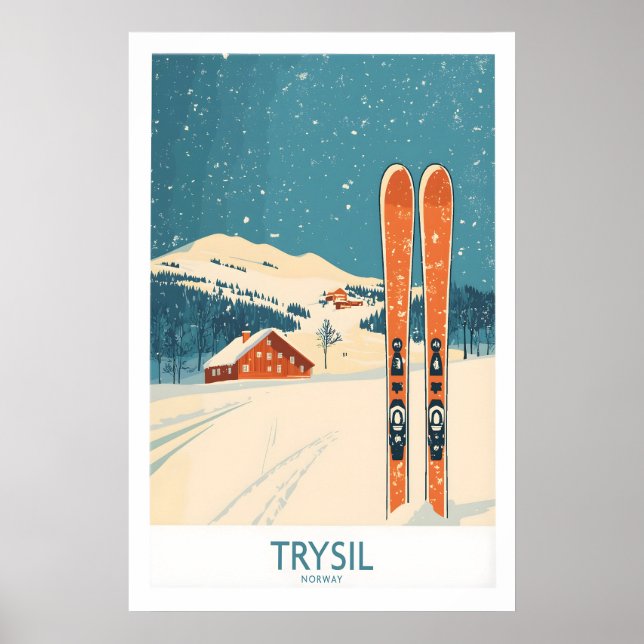 Trysil Ski Wall Art Poster Norway 1 (Front)