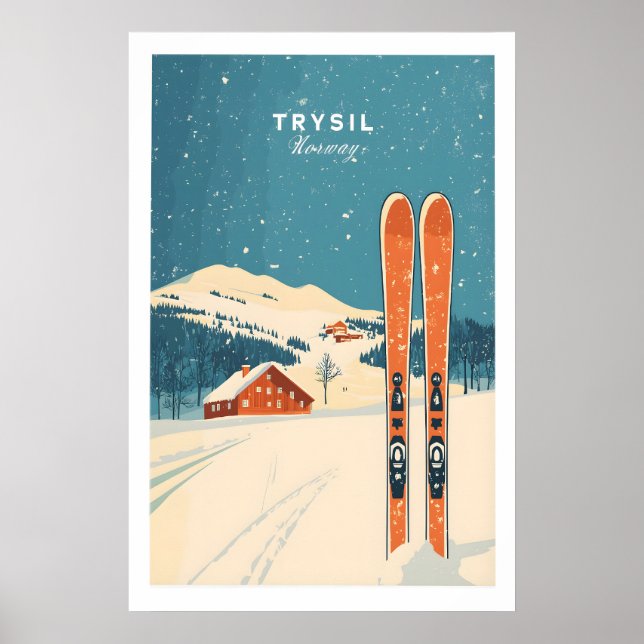 Trysil Ski Wall Art Print Norway 1 (Front)