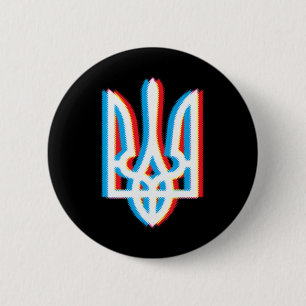 Tryzub Shirt Ukraine Ukrainian Trident Military 6 Cm Round Badge