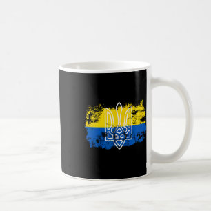 Tryzub Stand United With Ukraine Trident Ukrainian Coffee Mug