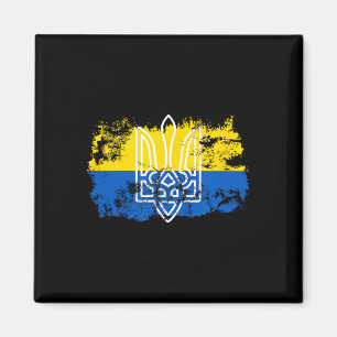Tryzub Stand United With Ukraine Trident Ukrainian Magnet
