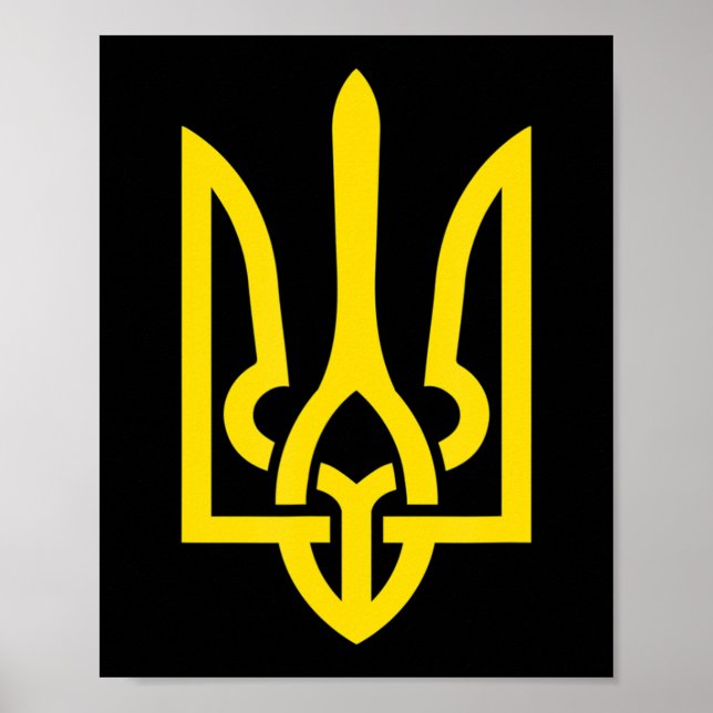 Tryzub Symbol of Ukraine Ukraine Patriot Stand wit Poster (Front)