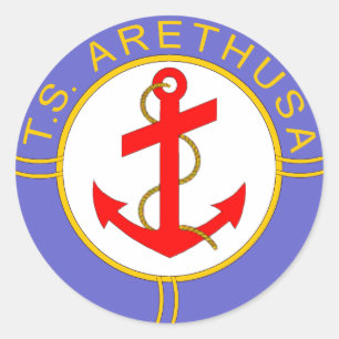 TS Arethusa Badge Classic Round Sticker