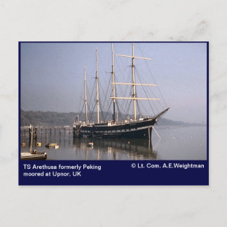 TS Arethusa formerly Peking moored at Upnor Postcard