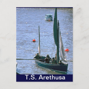 TS Arethusa, SAiling the whaler Postcard