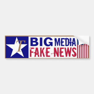 T's for Trump Big Media Fake News Bumper Sticker