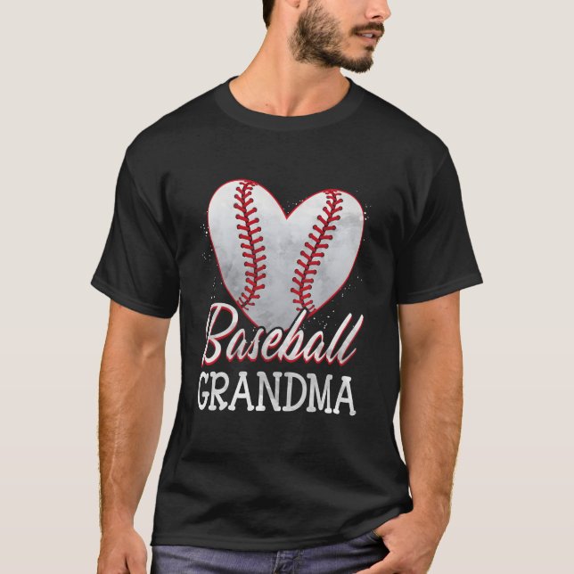 T'S My Grandson Out Baseball He Grandmother Grandm T-Shirt (Front)