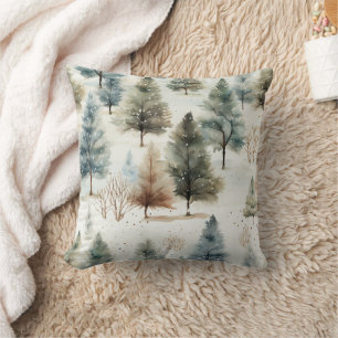 t's snowing on fir trees - cushion