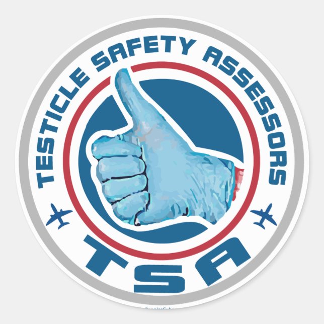 TSA Logo - Testicle Safety Assessors Classic Round Sticker (Front)