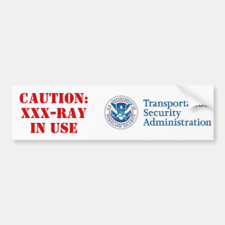 TSA: XXX-Ray Bumper Sticker