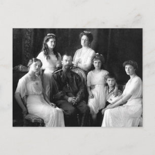Tsar and Tsarina of Russia with children OTMA-A Postcard