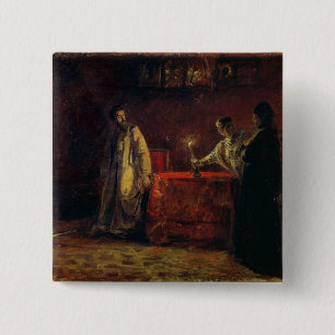 Tsar Boris Godunov and Tsarina Martha, 1874 15 Cm Square Badge