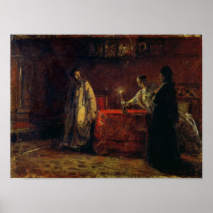 Tsar Boris Godunov  and Tsarina Martha, 1874 Poster
