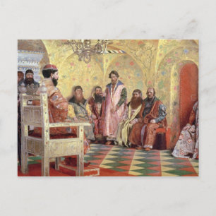 Tsar Mikhail Fyodorovich with Boyars Postcard