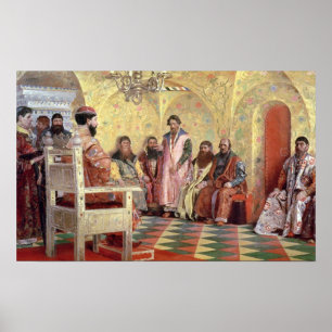 Tsar Mikhail Fyodorovich with Boyars Poster