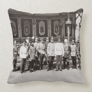 Tsar Nicholas II (1868-1918) standing in the garde Cushion