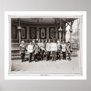 Tsar Nicholas II (1868-1918) standing in the garde Poster